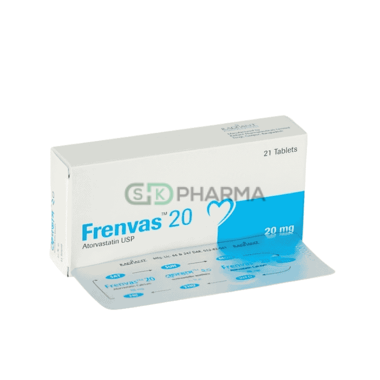 Frenvas Tablet 20 mg (Atorvastatin Calcium)