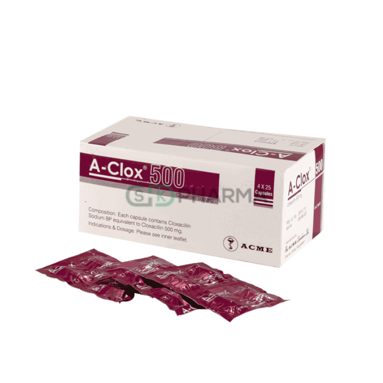A-Clox Capsule 500 mg (Cloxacillin Sodium)