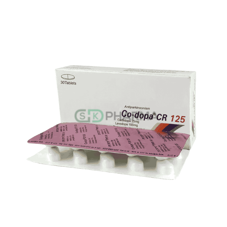 Co-dopa CR Tablet 100 mg+25 mg (Levodopa + Carbidopa (Prolonged release))