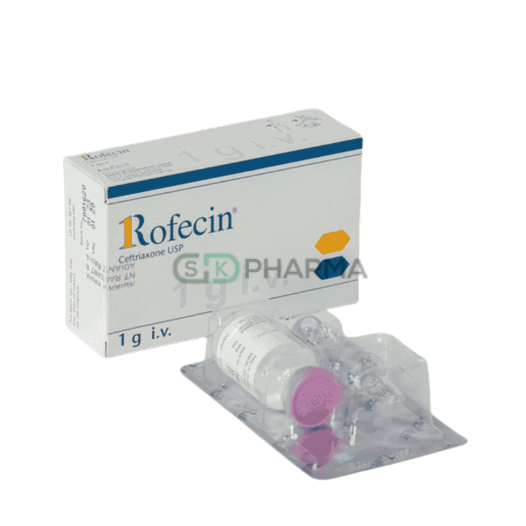 Rofecin Injection 1 gm/vial IV (Ceftriaxone Sodium)