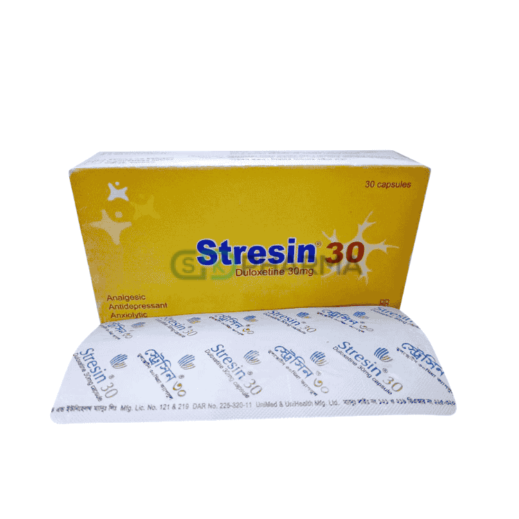 Stresin DR Capsule 30 mg (Duloxetine Hydrochloride)