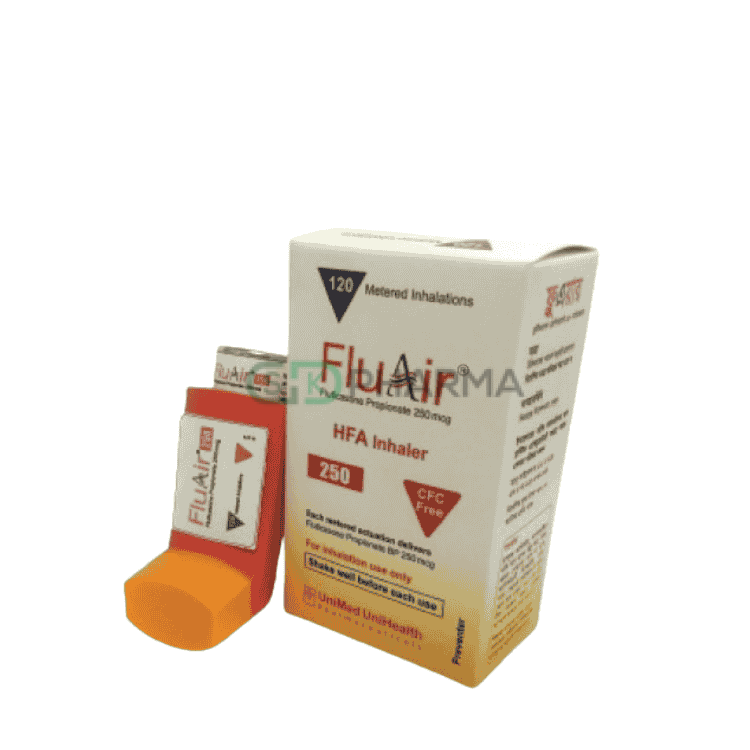 Fluair Inhaler 250 mcg/metered dose (Fluticasone Propionate (Inhaler))