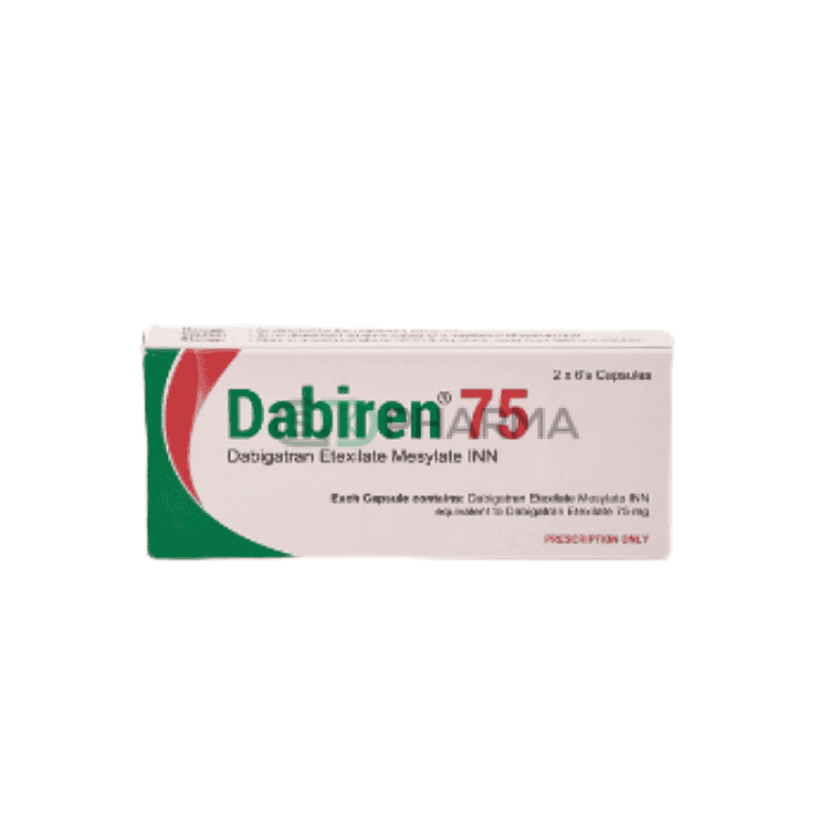 Dabiren Capsule 75 mg (Dabigatran Etexilate Mesylate)