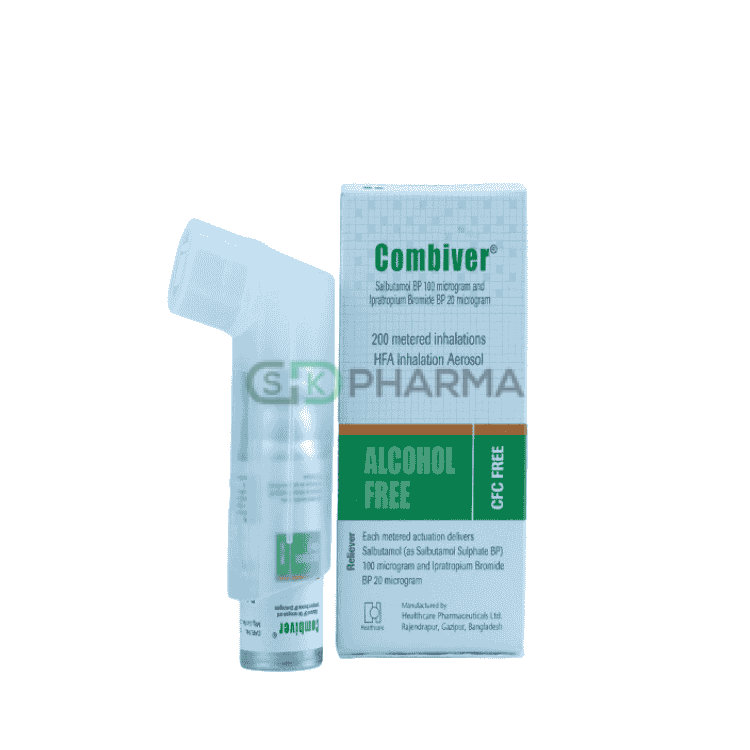 Combiver Inhaler (100 mcg+20 mcg)/puff (Salbutamol + Ipratropium (Inhaler))