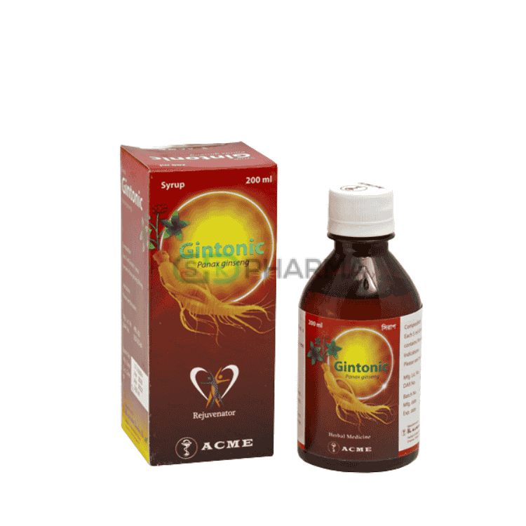Gintonic Syrup 300 mg/5 ml (Panax Ginseng)