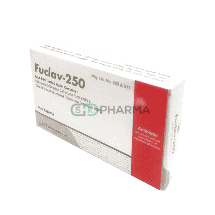 Fuclav Tablet 250 mg+62.5 mg (Cefuroxime Axetil + Clavulanic Acid)