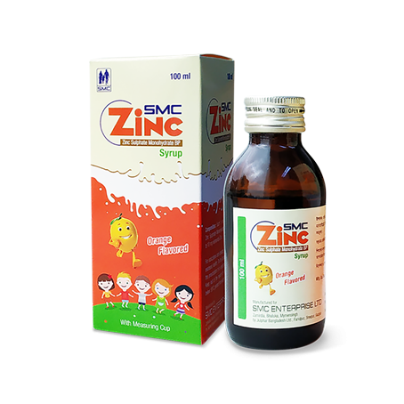 SMC Zinc Syrup 100 ml, Zinc Sulfate Monohydrate 10 mg/5 ml