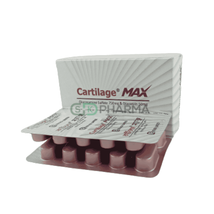 Cartilage Max Tablet 750 mg+50 mg (Glucosamine Sulfate + Diacerein)
