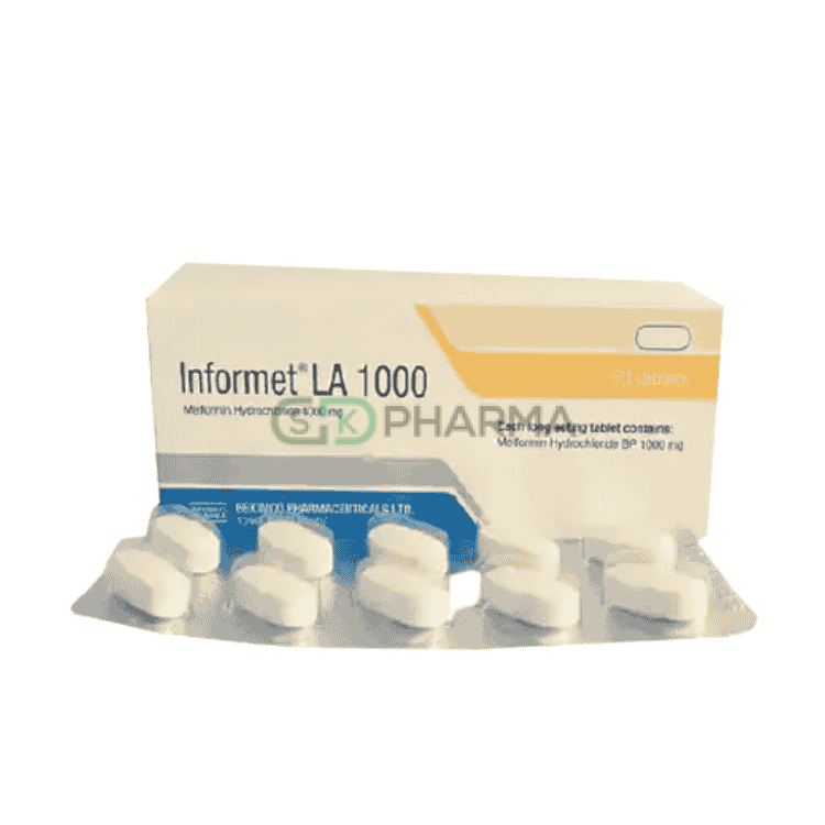 Informet LA Tablet 1000 mg (Metformin Hydrochloride)