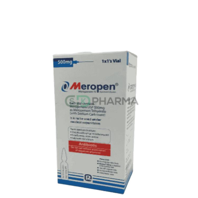 Meropen Injection 500 mg/vial (Meropenem Trihydrate)