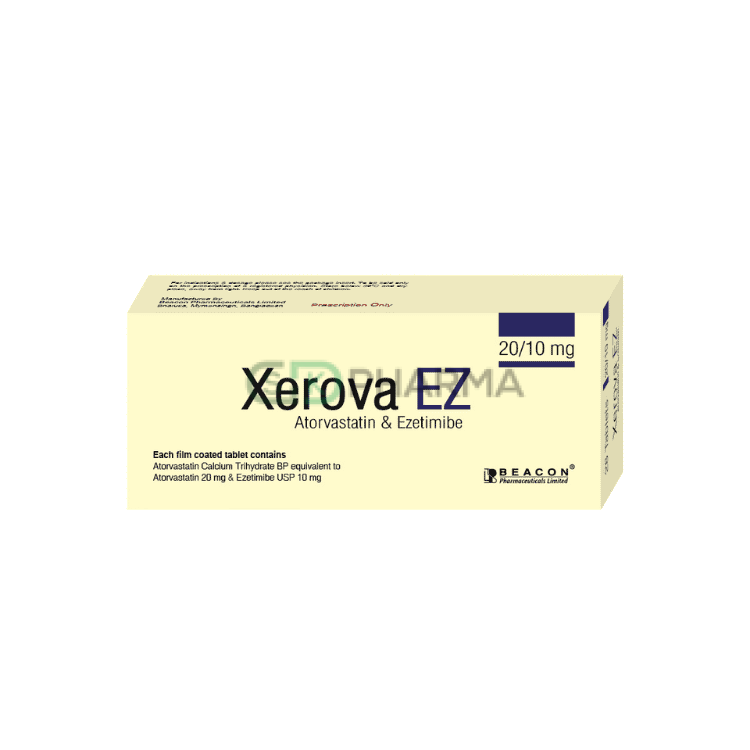 Xerova EZ Tablet 20 mg+10 mg (Atorvastatin + Ezetimibe)