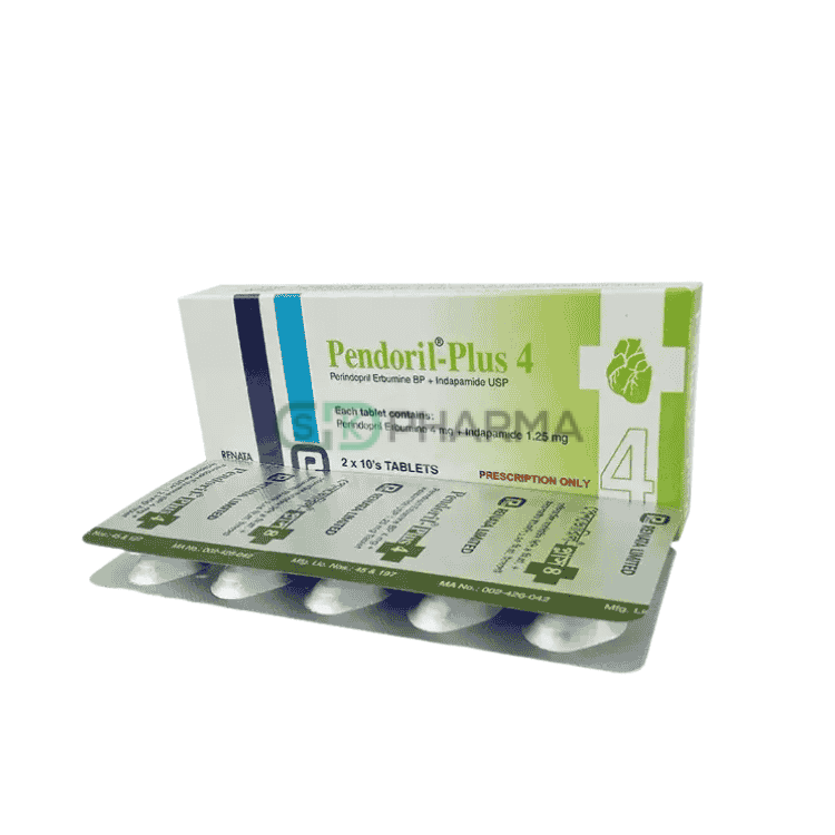 Pendoril Plus Tablet 4 mg+1.25 mg (Perindopril + Indapamide)