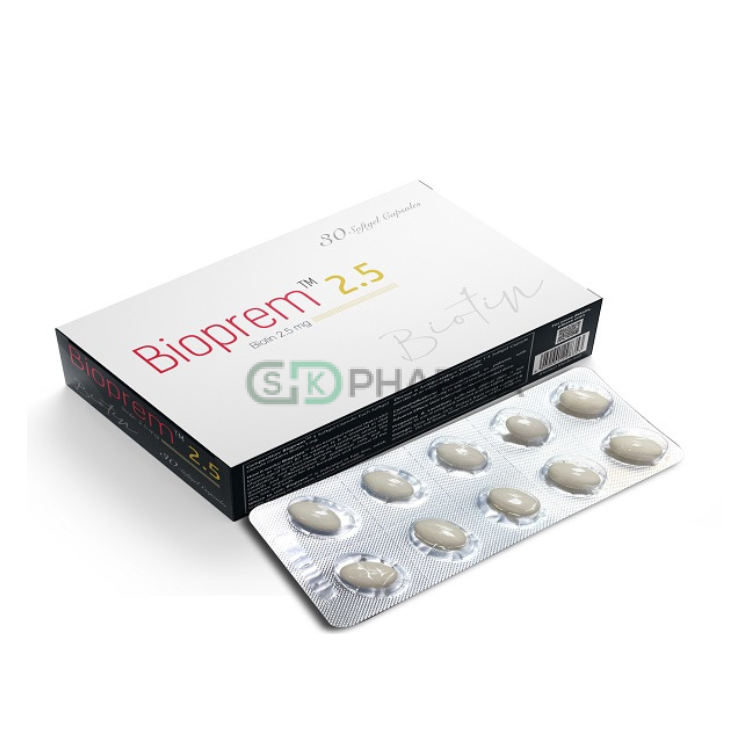 Bioprem Capsule 2500 mcg (Biotin)