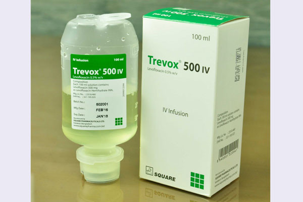 Trevox IV Infusion, Levofloxacin Hemihydrate 500 mg/100 ml