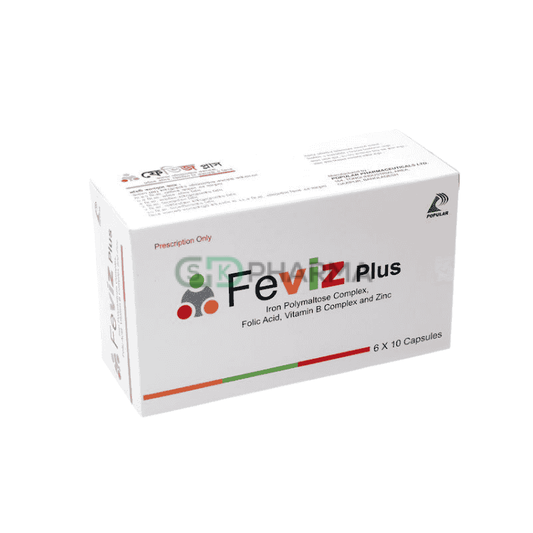 Feviz Plus Capsule (Iron Polymaltose Complex + Folic Acid + Zinc + Vitamin B-Complex)
