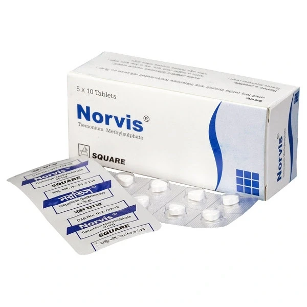 Norvis Tablet, Tiemonium Methylsulfate 50 mg