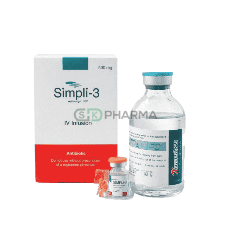Simpli-3 Injection 500 mg/vial (Azithromycin Dihydrate)