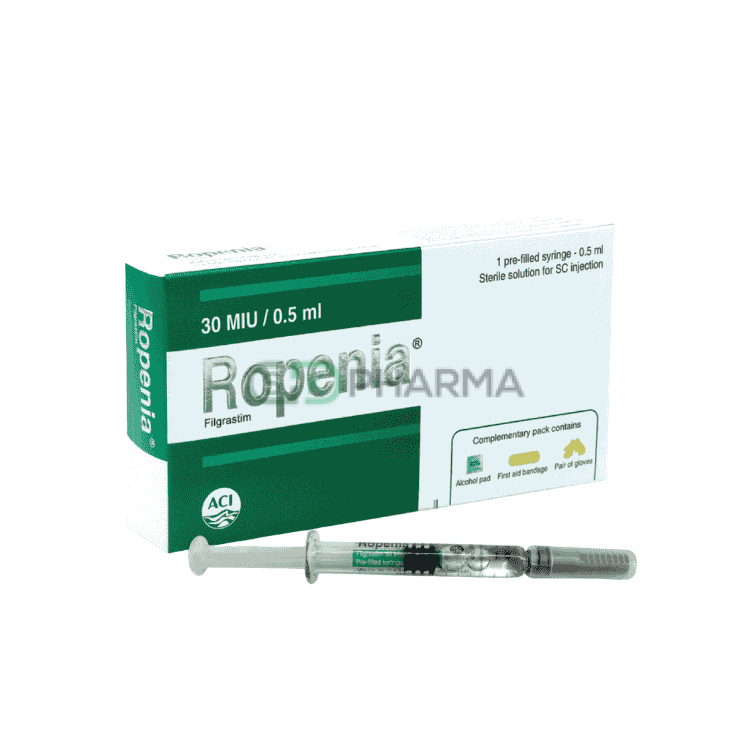Ropenia Injection 300 mcg/0.5 ml (Filgrastim)