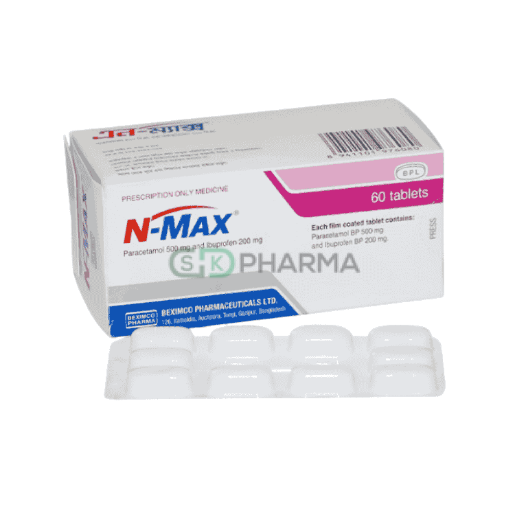 N-MAX Tablet 200 mg+500 mg (Ibuprofen + Paracetamol)
