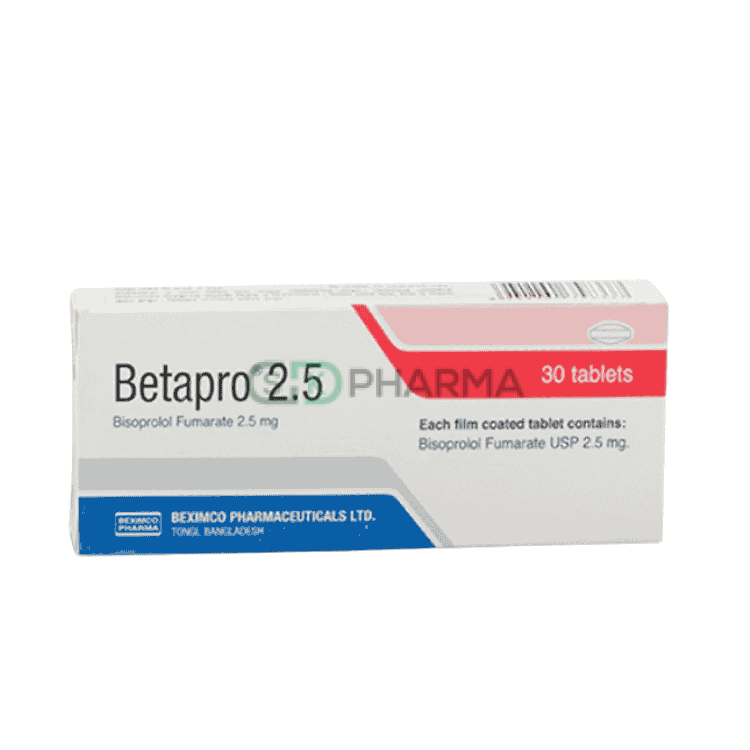 Betapro Tablet 2.5 mg (Bisoprolol Fumarate)