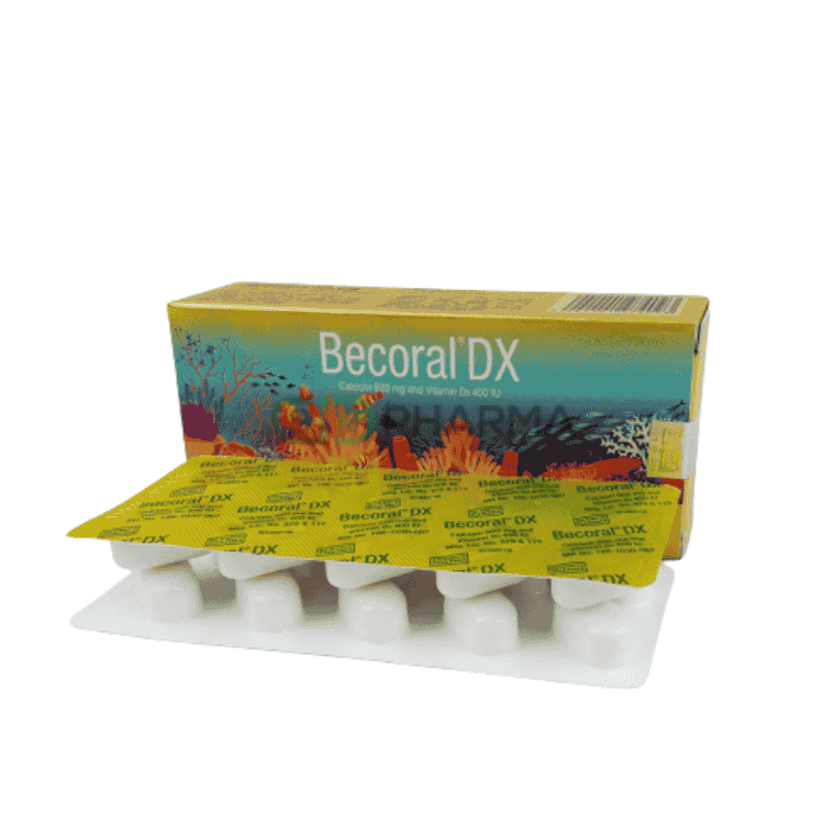 Becoral DX Tablet 600 mg+400 IU (Coral Calcium + Vitamin D3)