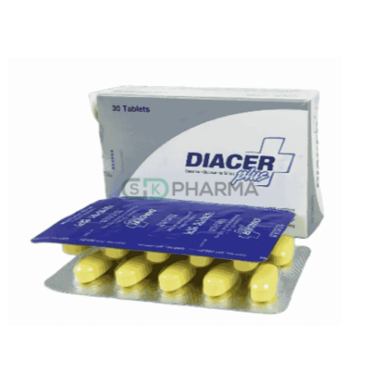 Diacer Plus Tablet 750 mg+50 mg (Glucosamine Sulfate + Diacerein)