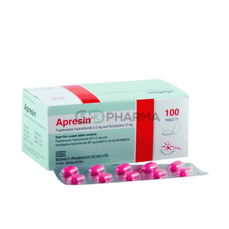 Apresin Tablet 0.5 mg+10 mg (Fluphenazine + Nortriptyline)