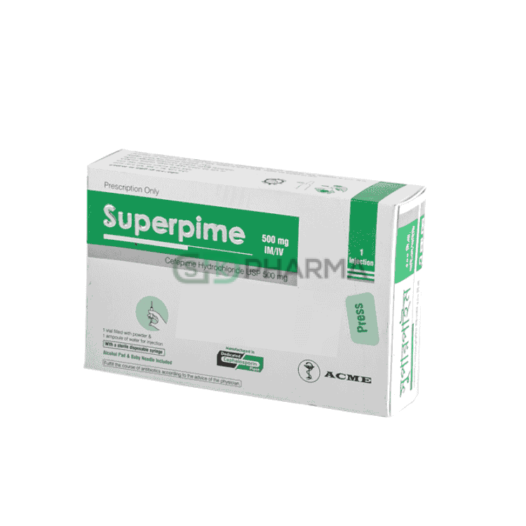 Superpime Injection 500 mg/vial (Cefepime Hydrochloride)