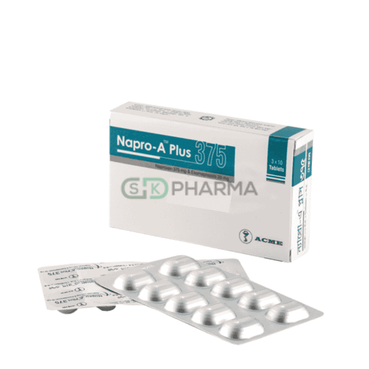 Napro-A Plus Tablet 375 mg+20 mg (Naproxen Sodium + Esomeprazole Magnesium)