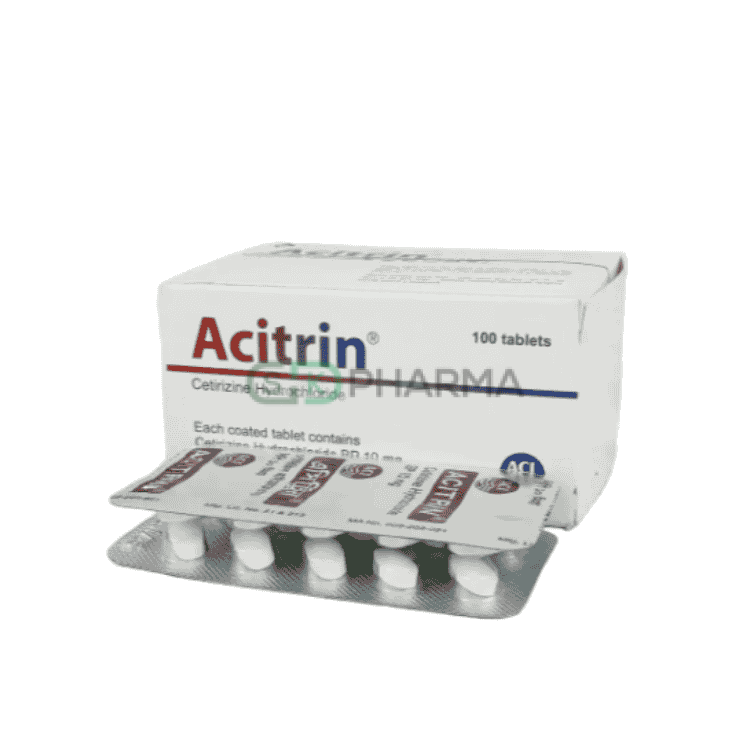 Acitrin Tablet 10 mg (Cetirizine Hydrochloride)