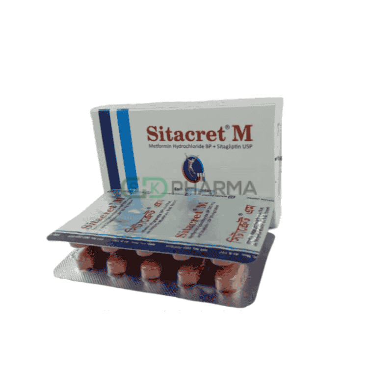 Sitacret-M Tablet 50 mg+500 mg (Sitagliptin + Metformin Hydrochloride)