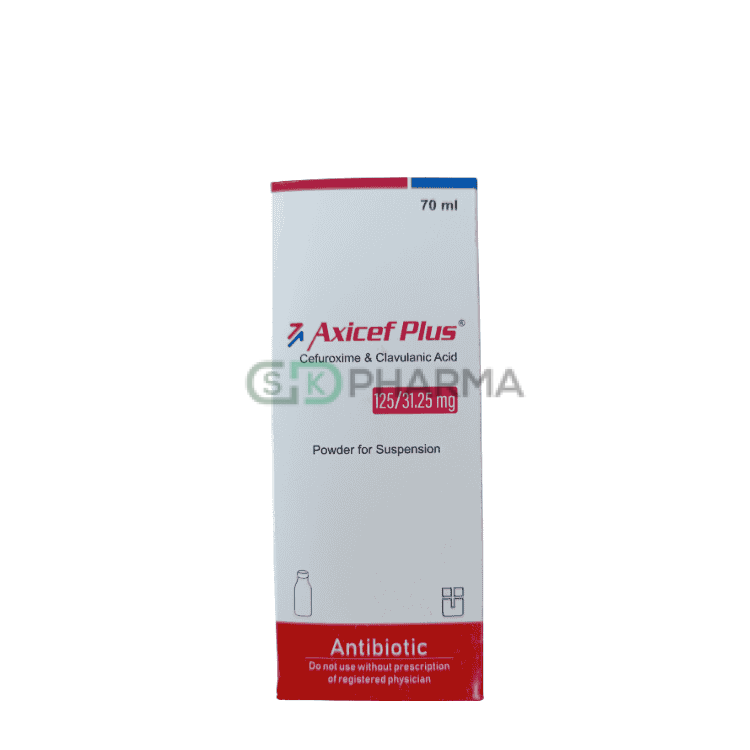Axicef Plus Suspension (125 mg+31.25 mg)/5 ml (Cefuroxime Axetil + Clavulanic Acid)