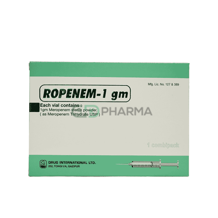 Ropenem Injection 1 gm/vial (Meropenem Trihydrate)