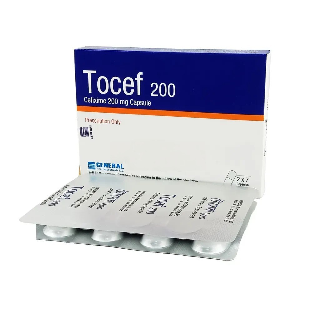 Tocef Capsule, Cefixime Trihydrate 200 mg