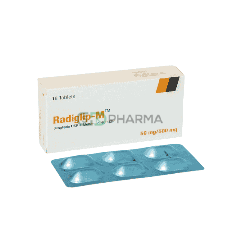 Radiglip-M Tablet 50 mg+500 mg (Sitagliptin + Metformin Hydrochloride)