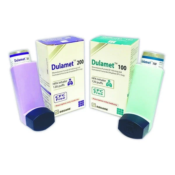 Dulamet Metered-Dose Inhaler (MDI), Mometasone Furoate + Formoterol Fumarate (100 mcg+5 mcg)/puff