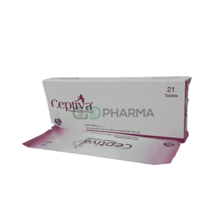 Ceptiva Tablet 0.03 mg+0.15 mg (Ethinyl Estradiol + Desogestrel (0.03 mg))