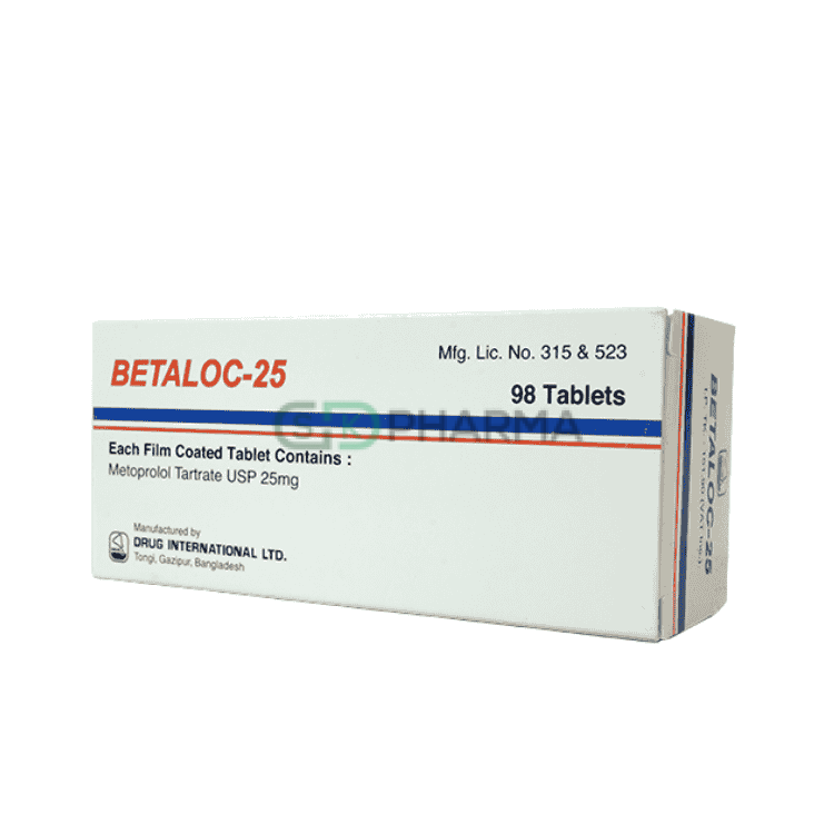 Betaloc Tablet 25 mg (Metoprolol Tartrate)