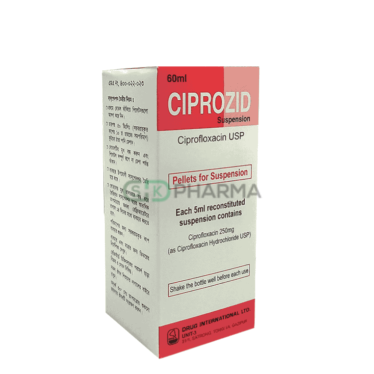 Ciprozid Suspension 250 mg/5 ml (Ciprofloxacin)