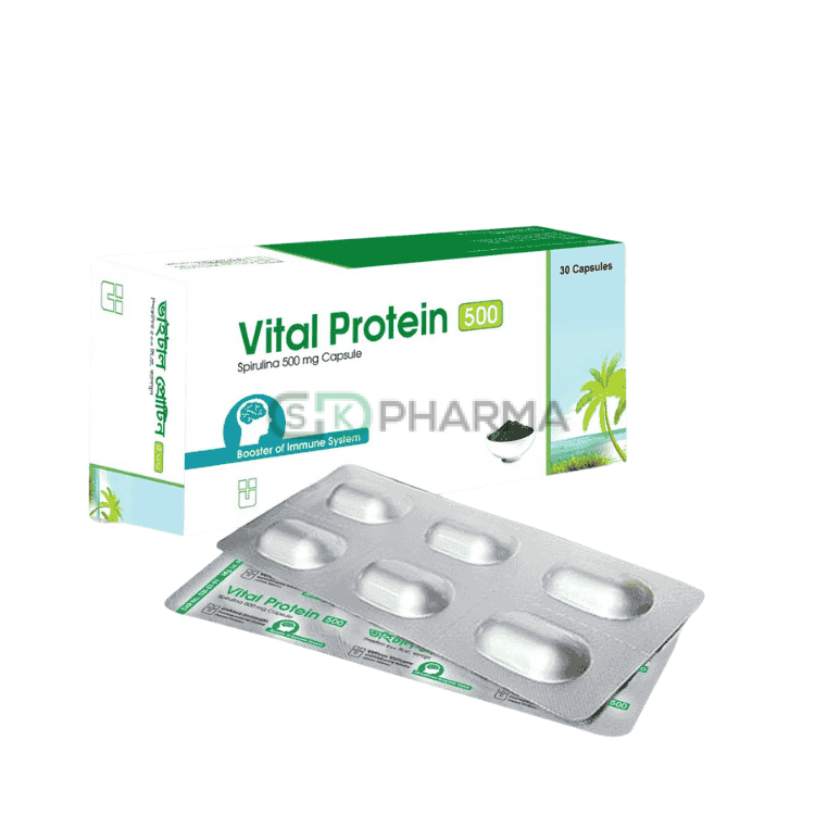 Vital Protein Capsule 500 mg (Spirulina)