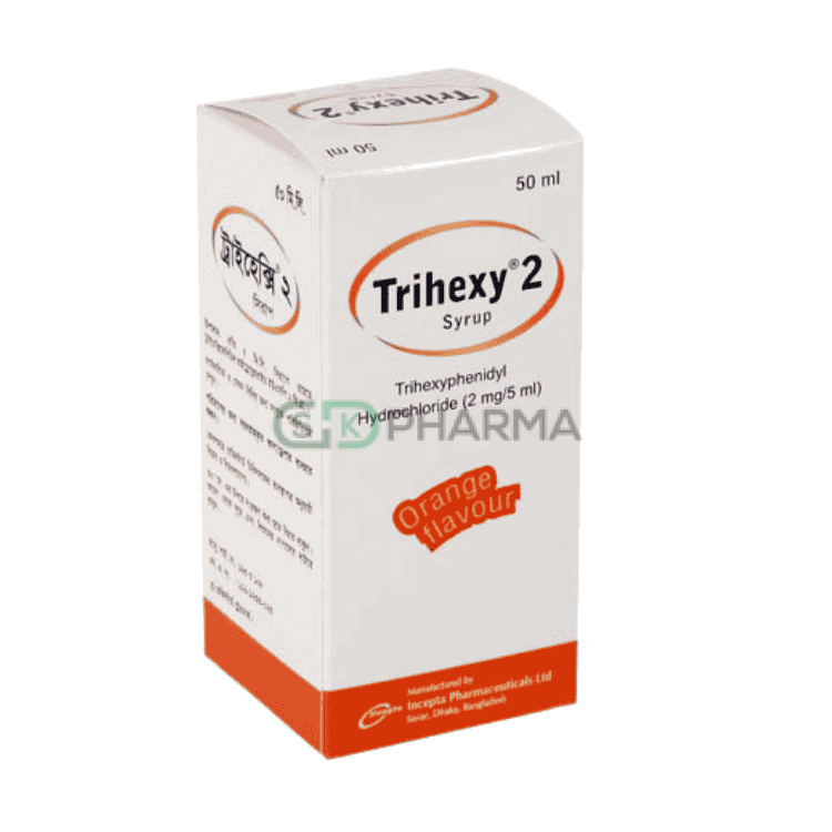 Trihexy Syrup 2 mg/5 ml (Trihexyphenidyl Hydrochloride)