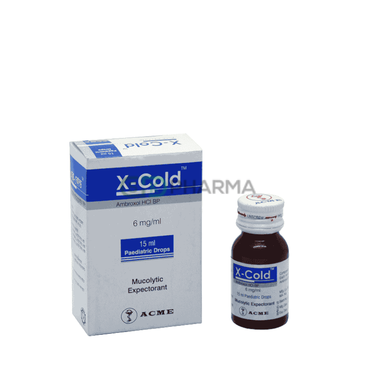 X-Cold Pediatric Drop 6 mg/ml (Ambroxol Hydrochloride)