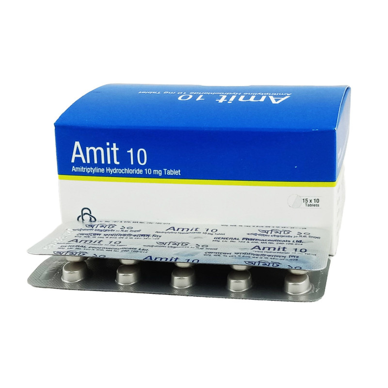 Amit Tablet, Amitriptyline Hydrochloride 10 mg