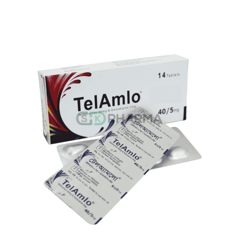 TelAmlo Tablet 5 mg+40 mg (Amlodipine Besilate + Telmisartan)