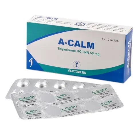A-Calm Tablet, Tolperisone Hydrochloride 50 mg