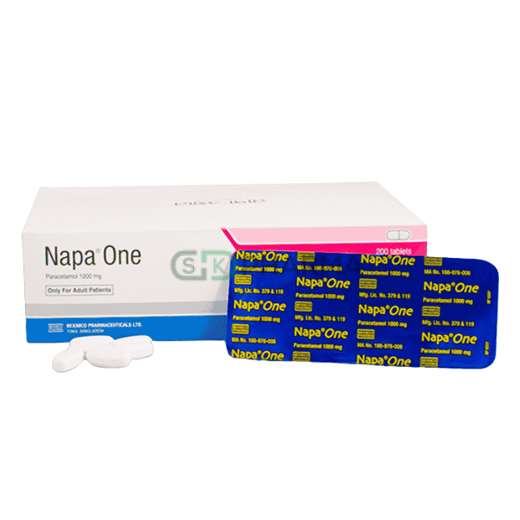 Napa One Tablet 1000 mg (Paracetamol)