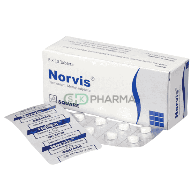 Norvis Tablet 50 mg (Tiemonium Methylsulfate)