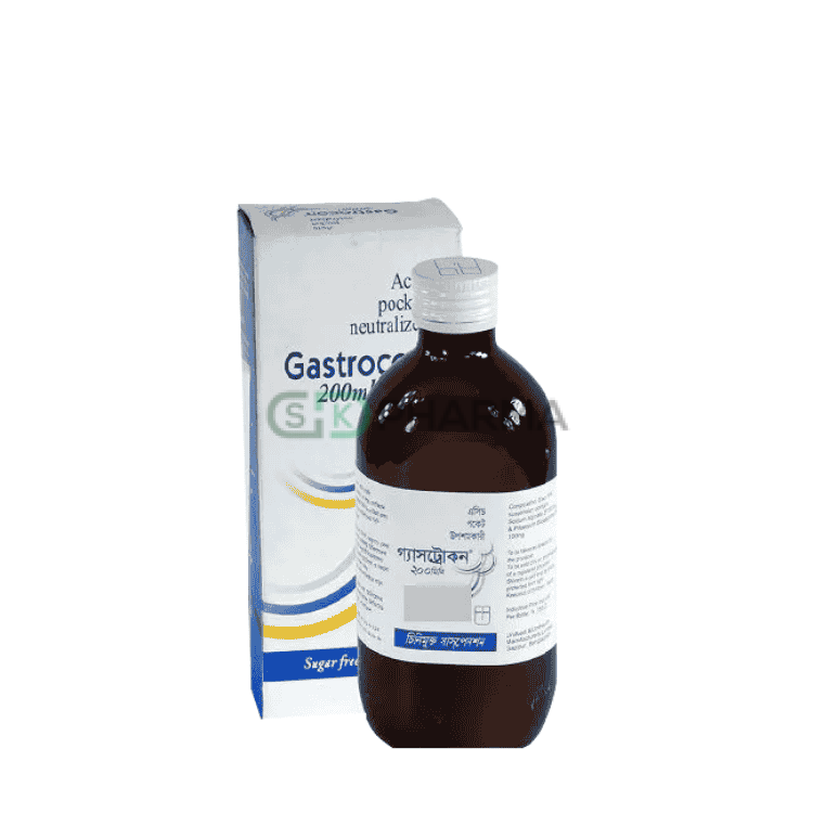 Gastrocon-A Suspension (500 mg+100 mg)/5 ml (Sodium Alginate + Potassium Bicarbonate)