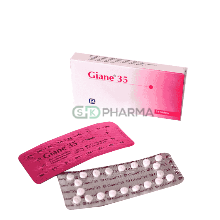 Giane Tablet 2 mg+0.035 mg (Cyproterone Acetate + Ethinyl Estradiol)