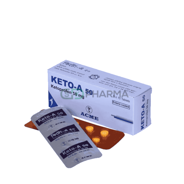 Keto-A Tablet 50 mg (Ketoprofen)